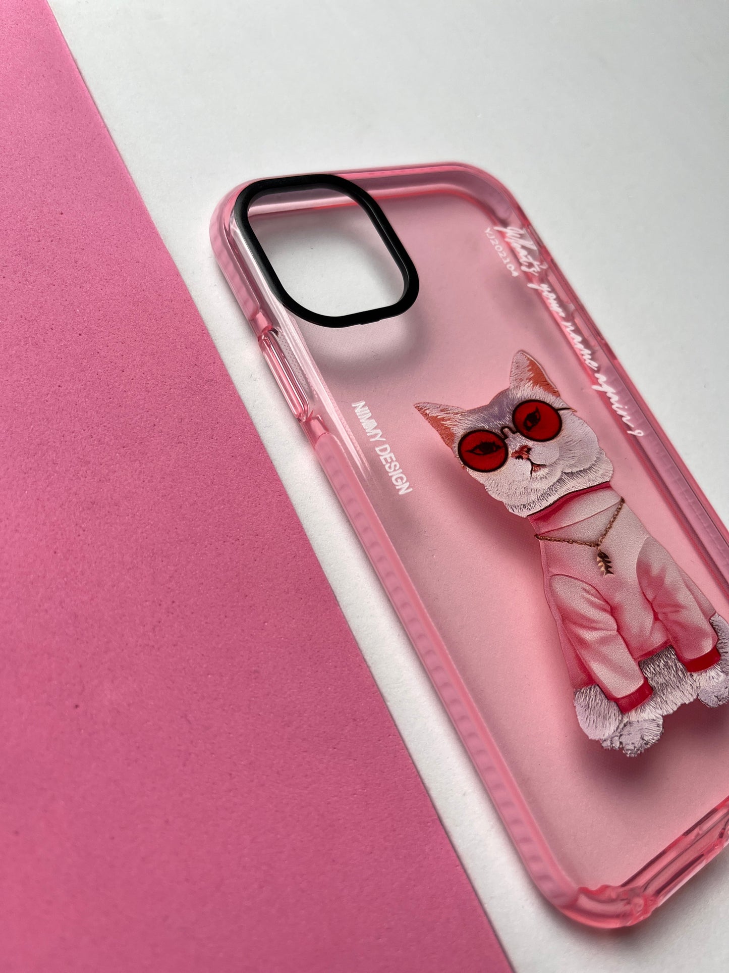 NIMMY Pink Cat Bumper Case For iPhone