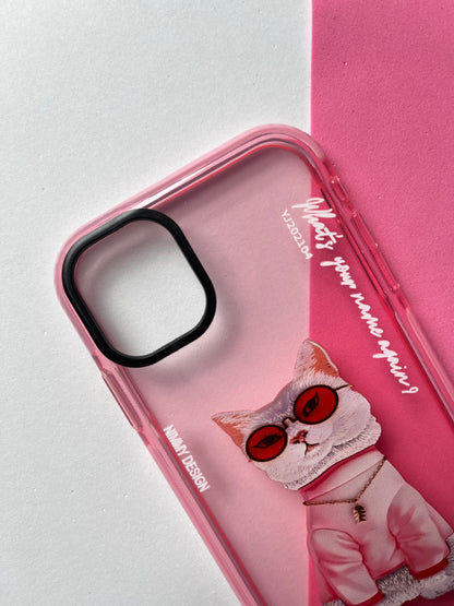 NIMMY Pink Cat Bumper Case For iPhone