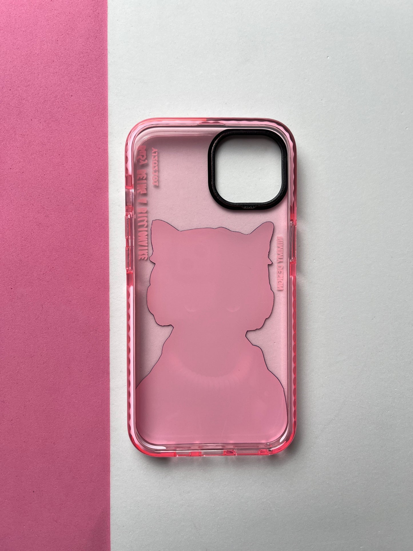 NIMMY Pink Purple Cat Bumper Case For iPhone