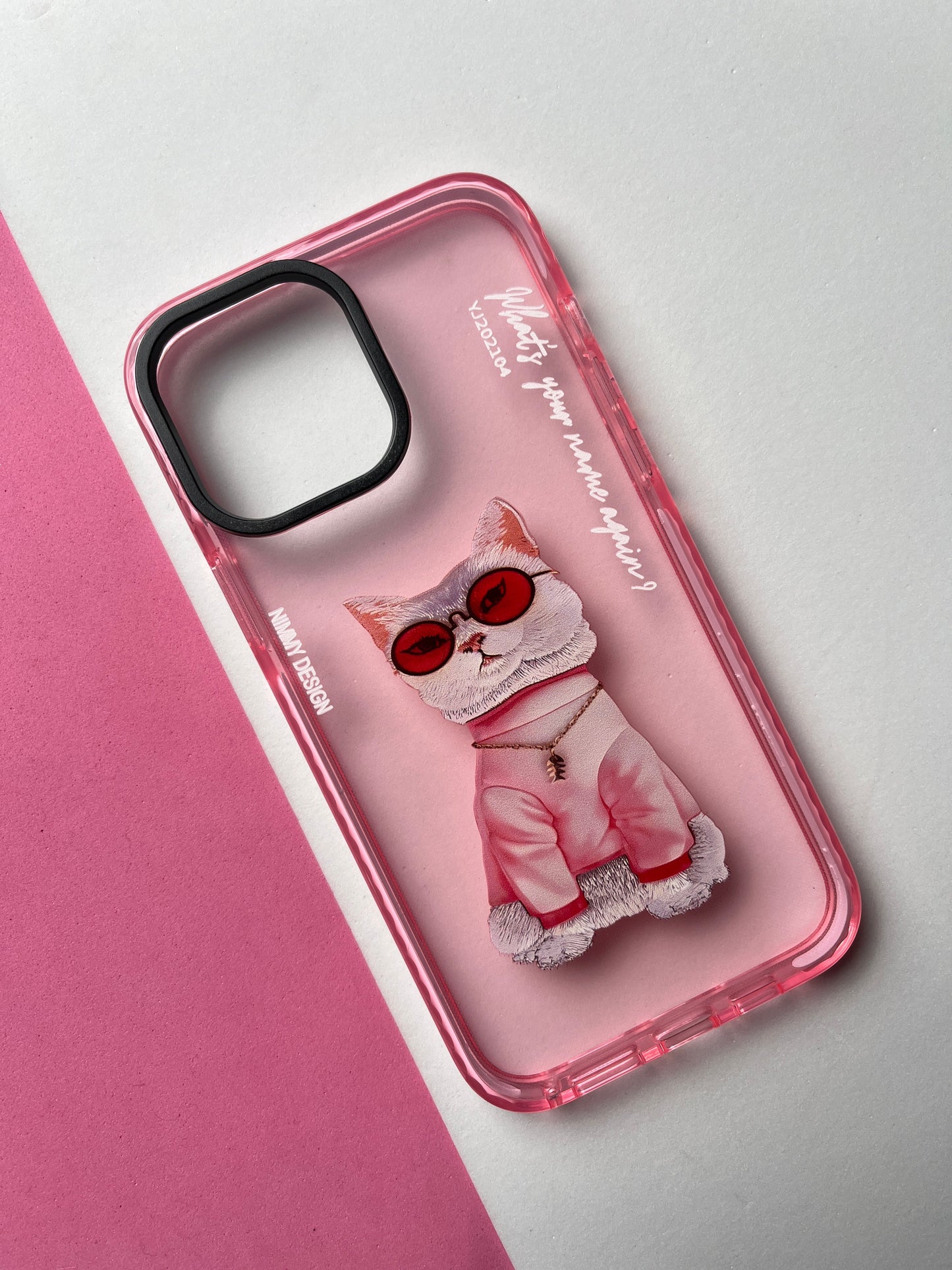 NIMMY Pink Cat Bumper Case For iPhone