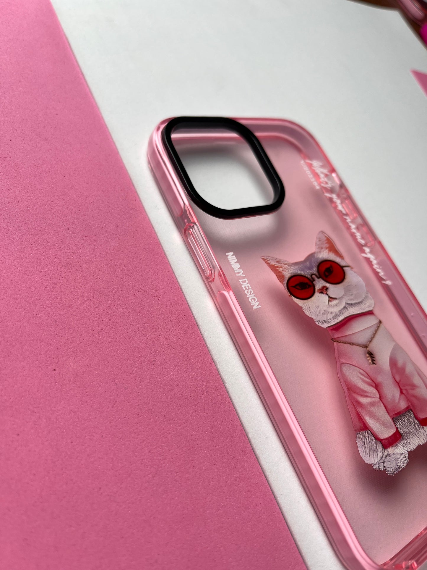 NIMMY Pink Cat Bumper Case For iPhone