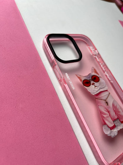 NIMMY Pink Cat Bumper Case For iPhone