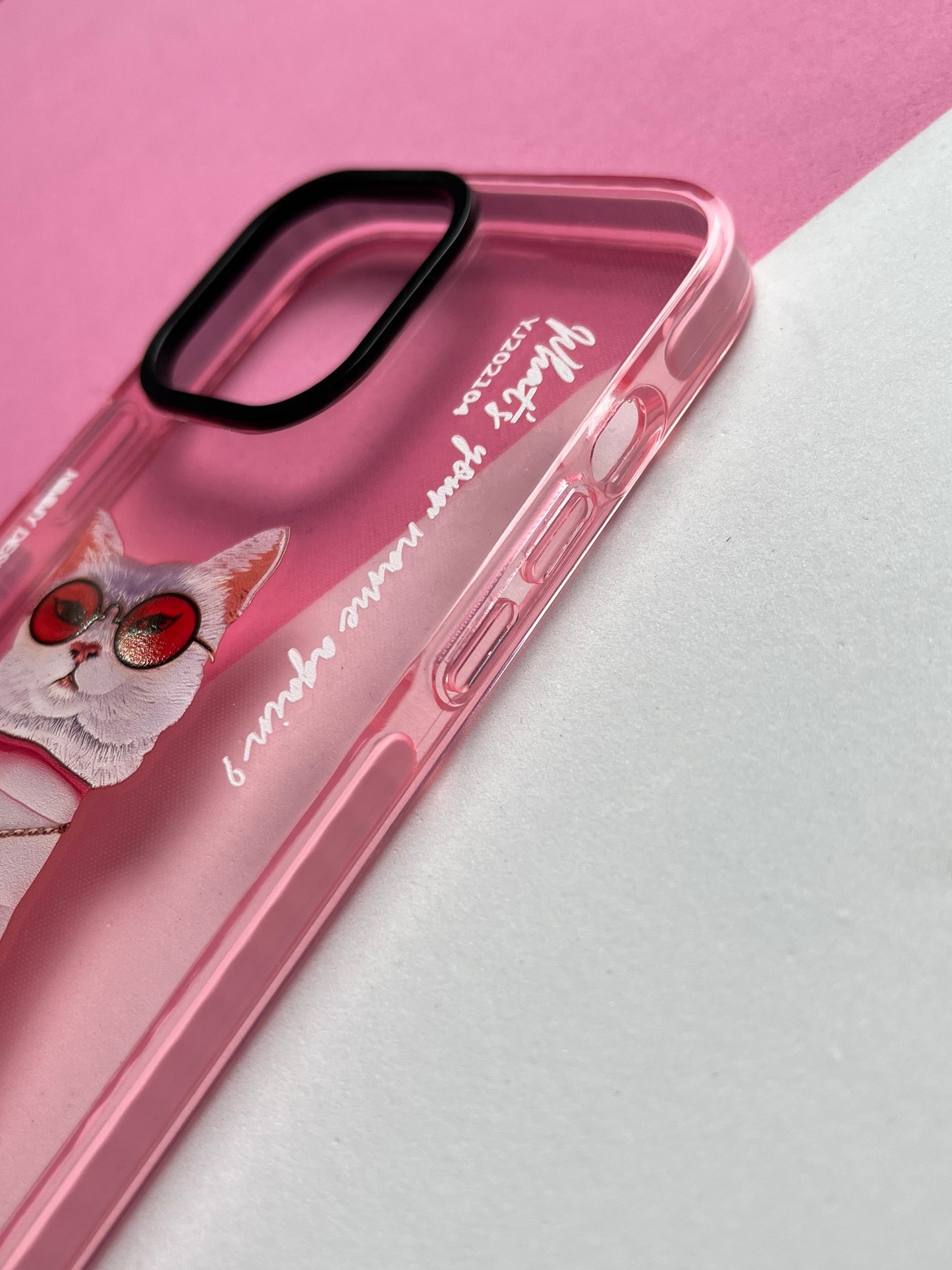 NIMMY Pink Cat Bumper Case For iPhone