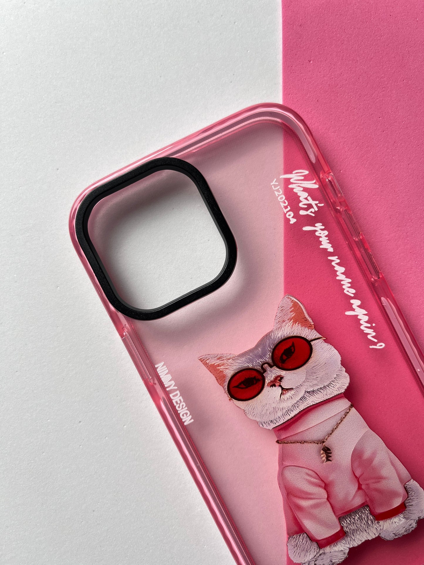 NIMMY Pink Cat Bumper Case For iPhone