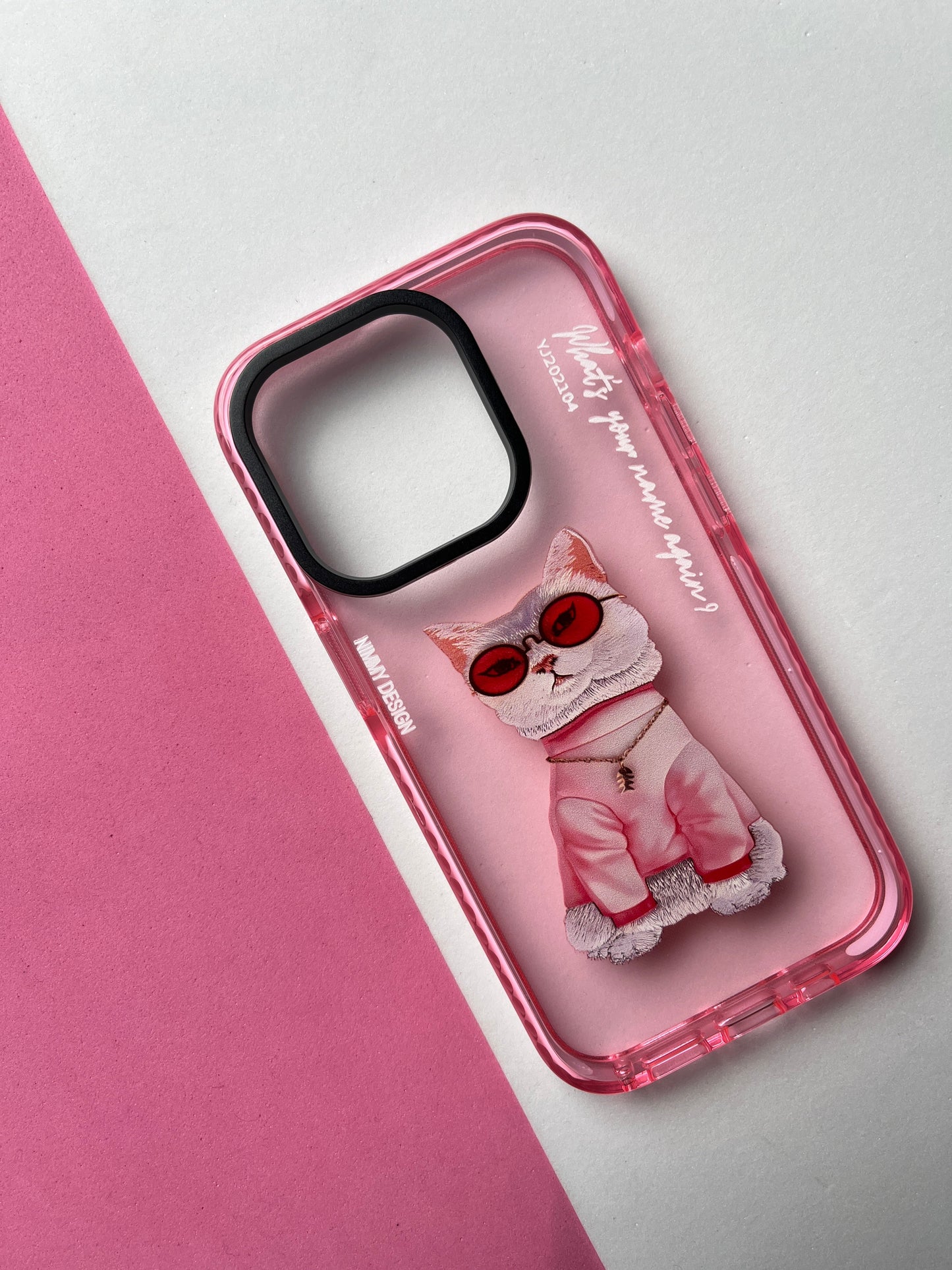 NIMMY Pink Cat Bumper Case For iPhone