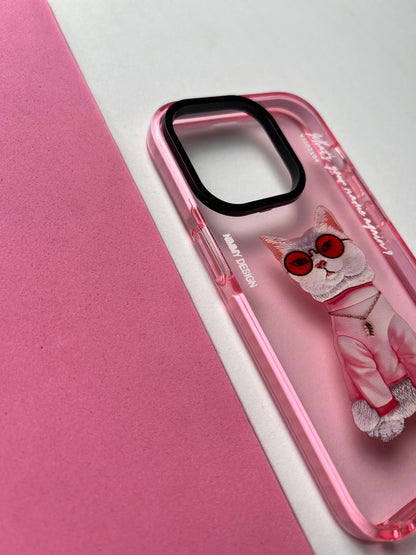 NIMMY Pink Cat Bumper Case For iPhone