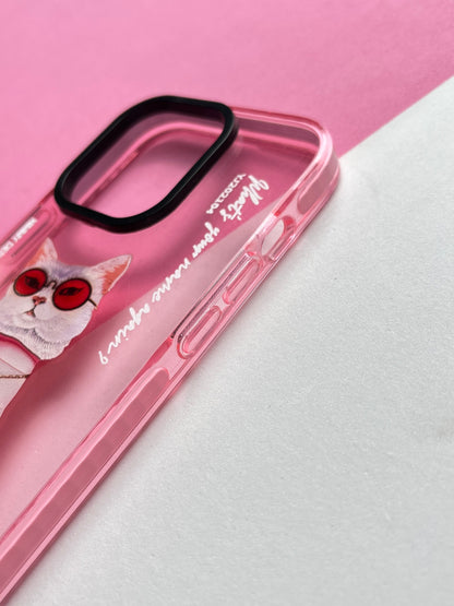 NIMMY Pink Cat Bumper Case For iPhone