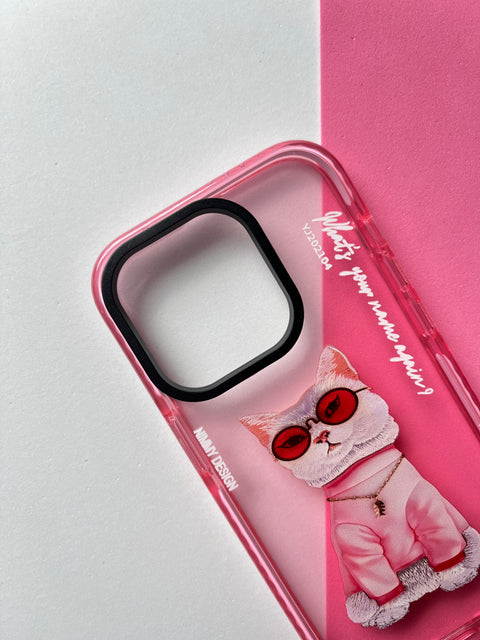 NIMMY Pink Cat Bumper Case For iPhone