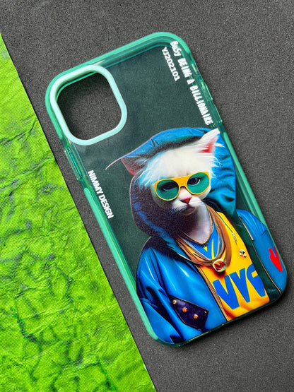 NIMMY Green Cat Bumper Case For iPhone