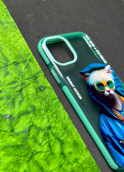 NIMMY Green Cat Bumper Case For iPhone