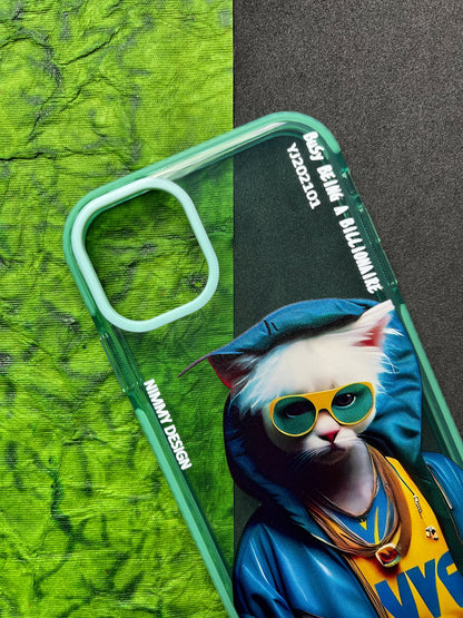 NIMMY Green Cat Bumper Case For iPhone
