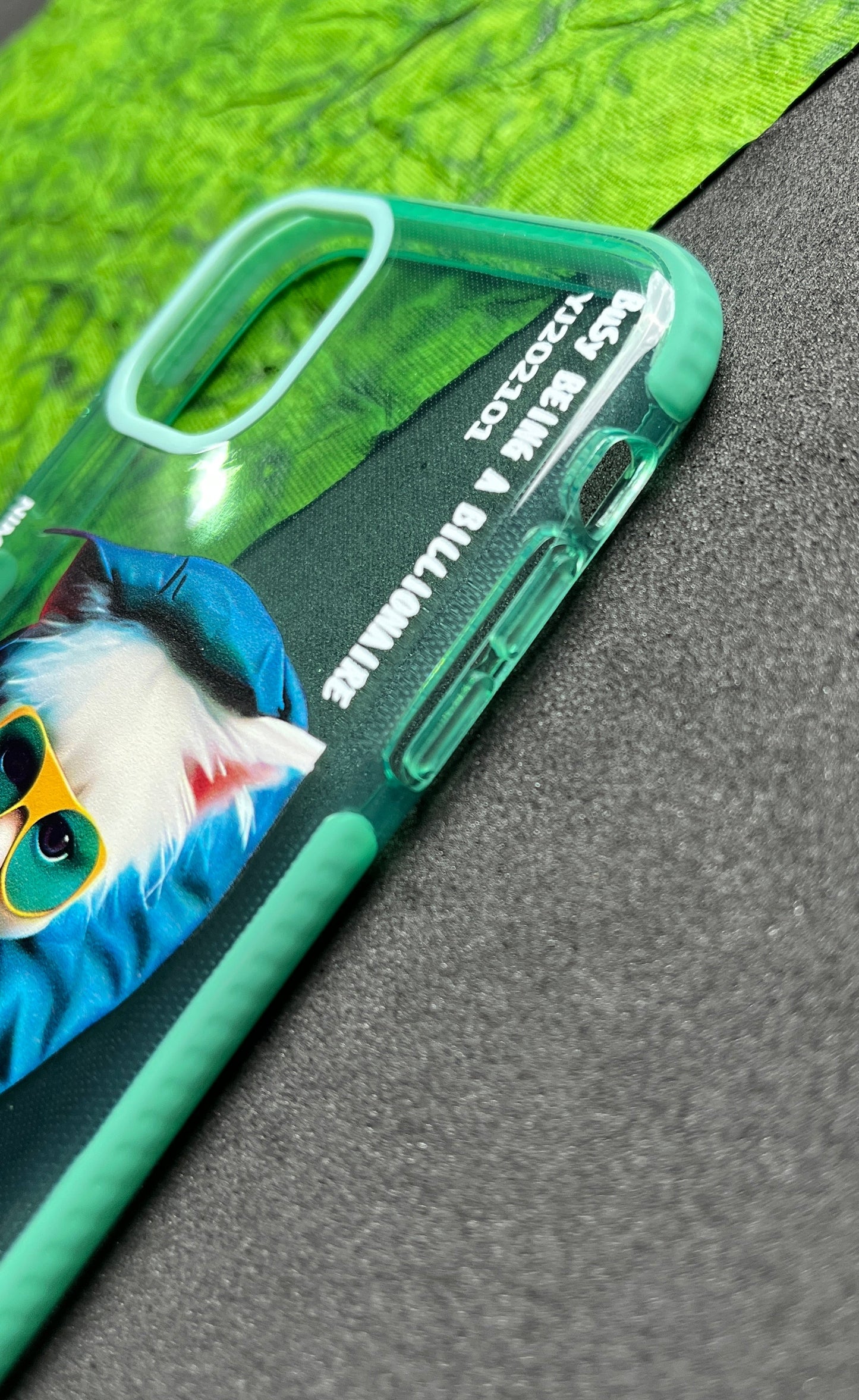 NIMMY Green Cat Bumper Case For iPhone