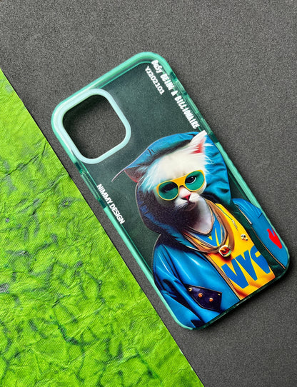 NIMMY Green Cat Bumper Case For iPhone