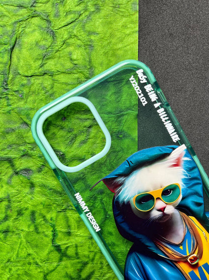 NIMMY Green Cat Bumper Case For iPhone