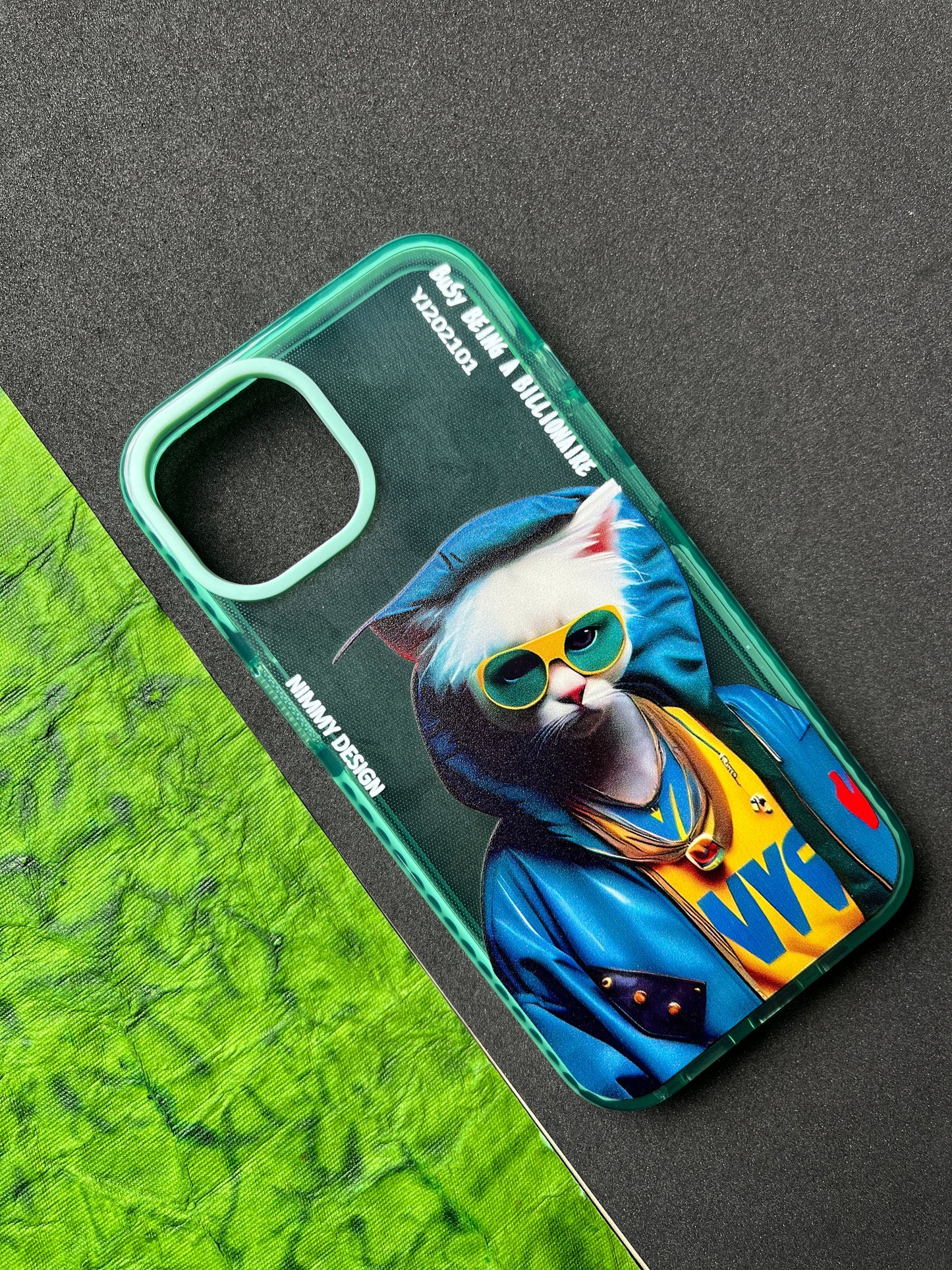 NIMMY Green Cat Bumper Case For iPhone
