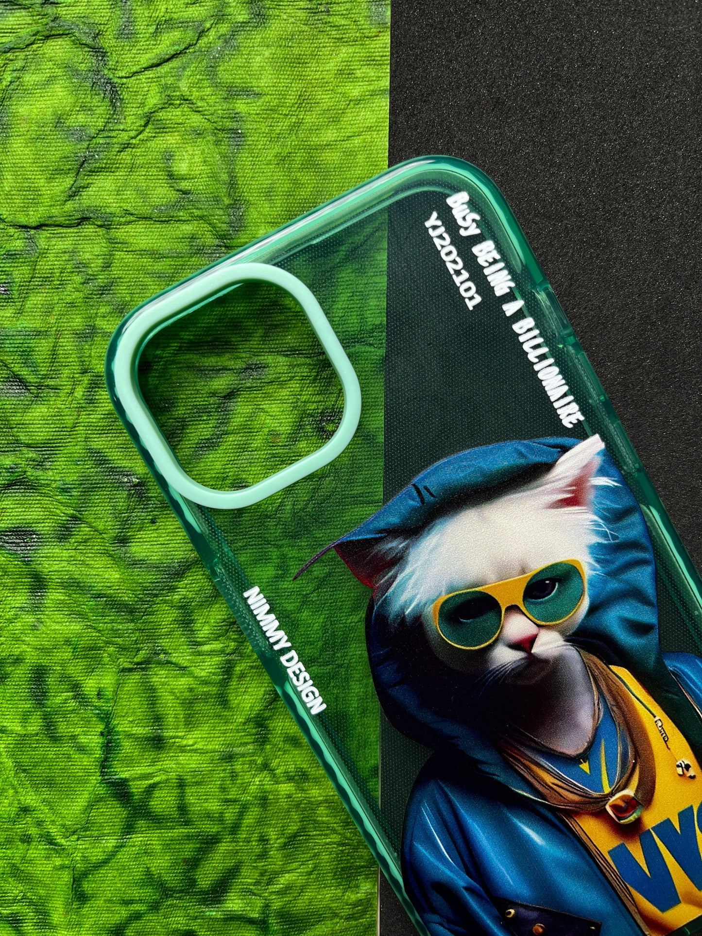 NIMMY Green Cat Bumper Case For iPhone