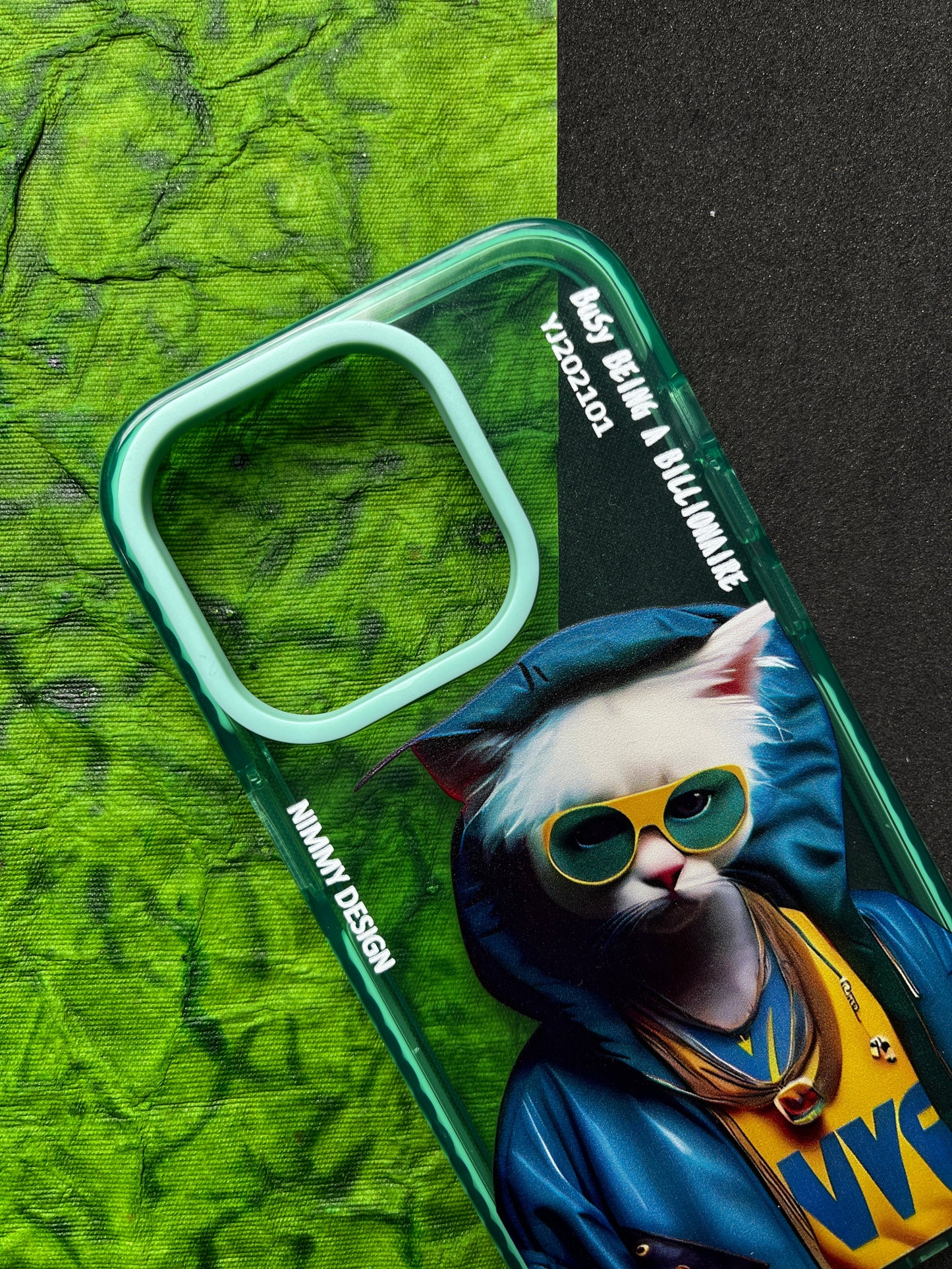 NIMMY Green Cat Bumper Case For iPhone