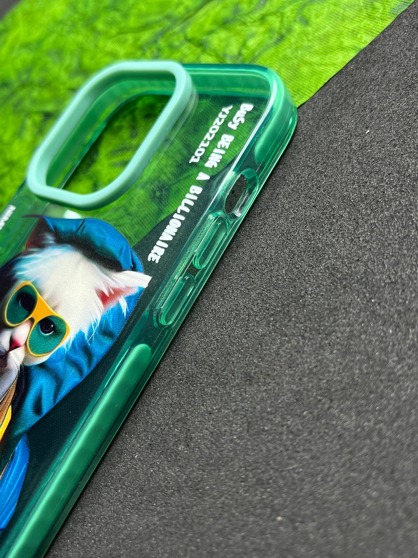 NIMMY Green Cat Bumper Case For iPhone