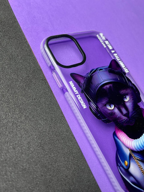 NIMMY Purple Cat Bumper Case For iPhone
