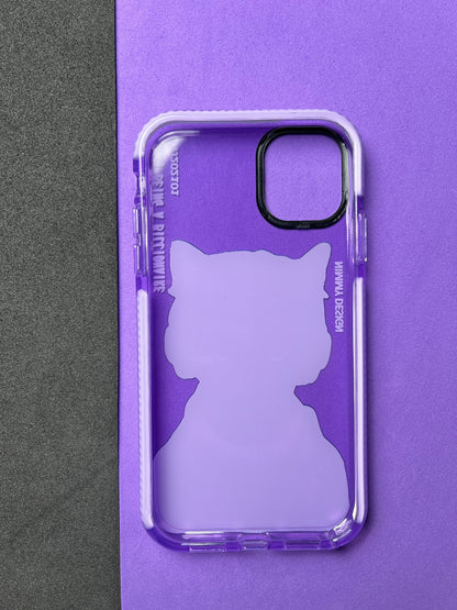 NIMMY Purple Cat Bumper Case For iPhone