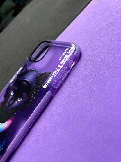 NIMMY Purple Cat Bumper Case For iPhone