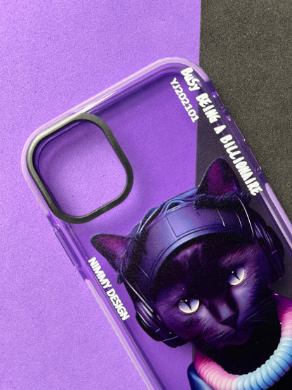 NIMMY Purple Cat Bumper Case For iPhone
