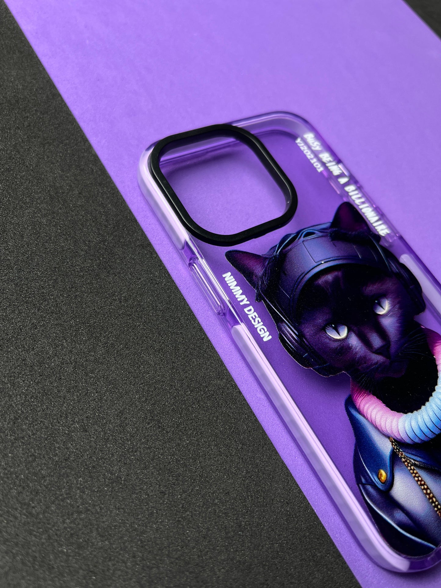 NIMMY Purple Cat Bumper Case For iPhone