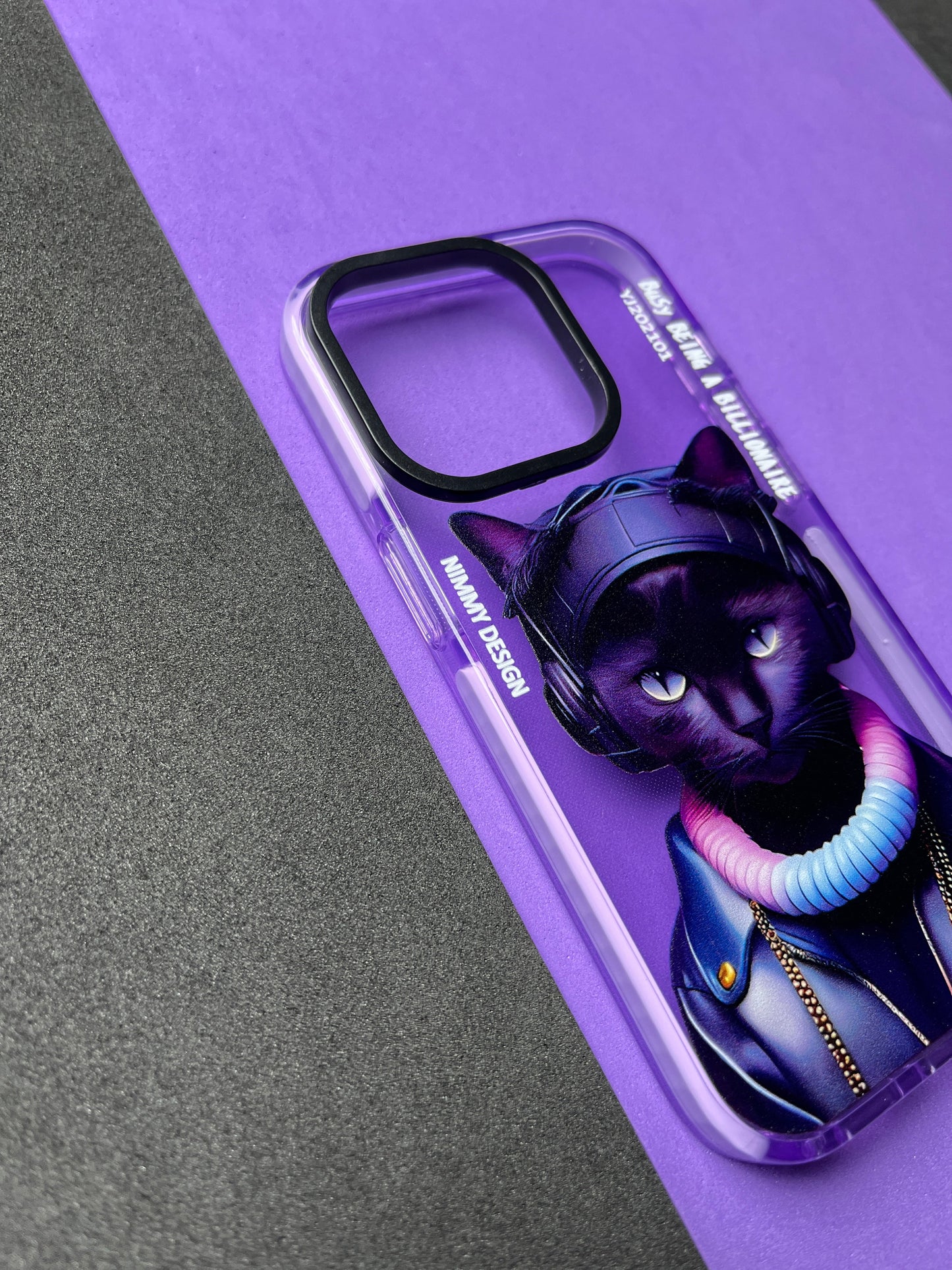 NIMMY Purple Cat Bumper Case For iPhone
