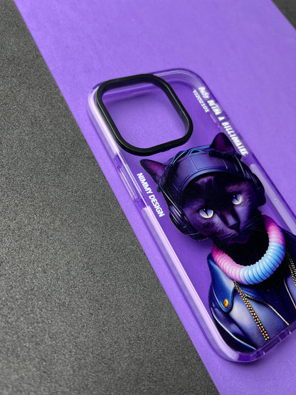NIMMY Purple Cat Bumper Case For iPhone