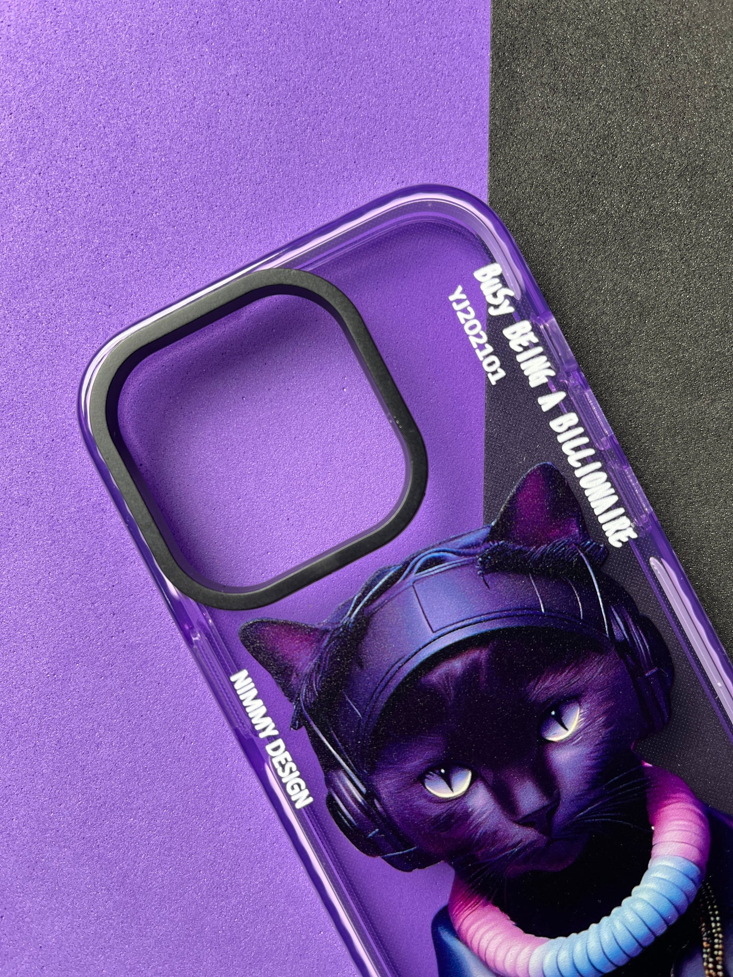 NIMMY Purple Cat Bumper Case For iPhone