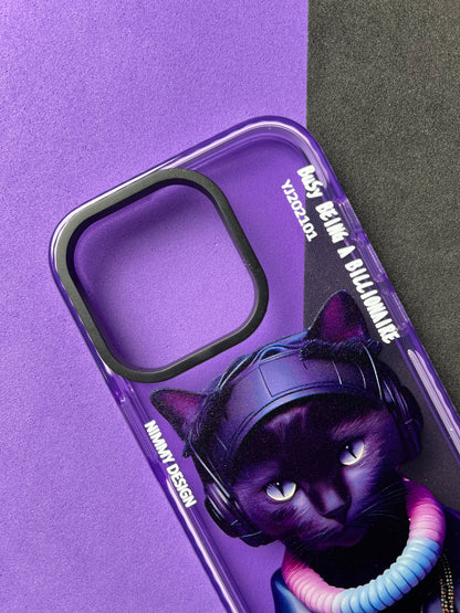 NIMMY Purple Cat Bumper Case For iPhone