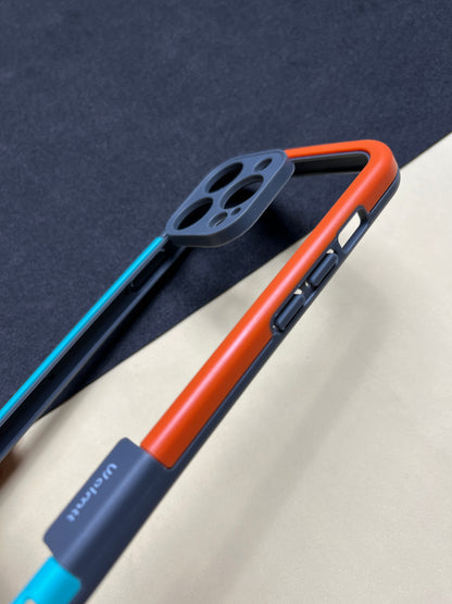 Walnut Blue Orange Bumper ring for iPhone