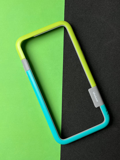 Walnut Blue Green Bumper ring for iPhone