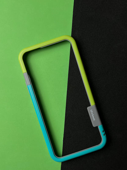 Walnut Blue Green Bumper ring for iPhone