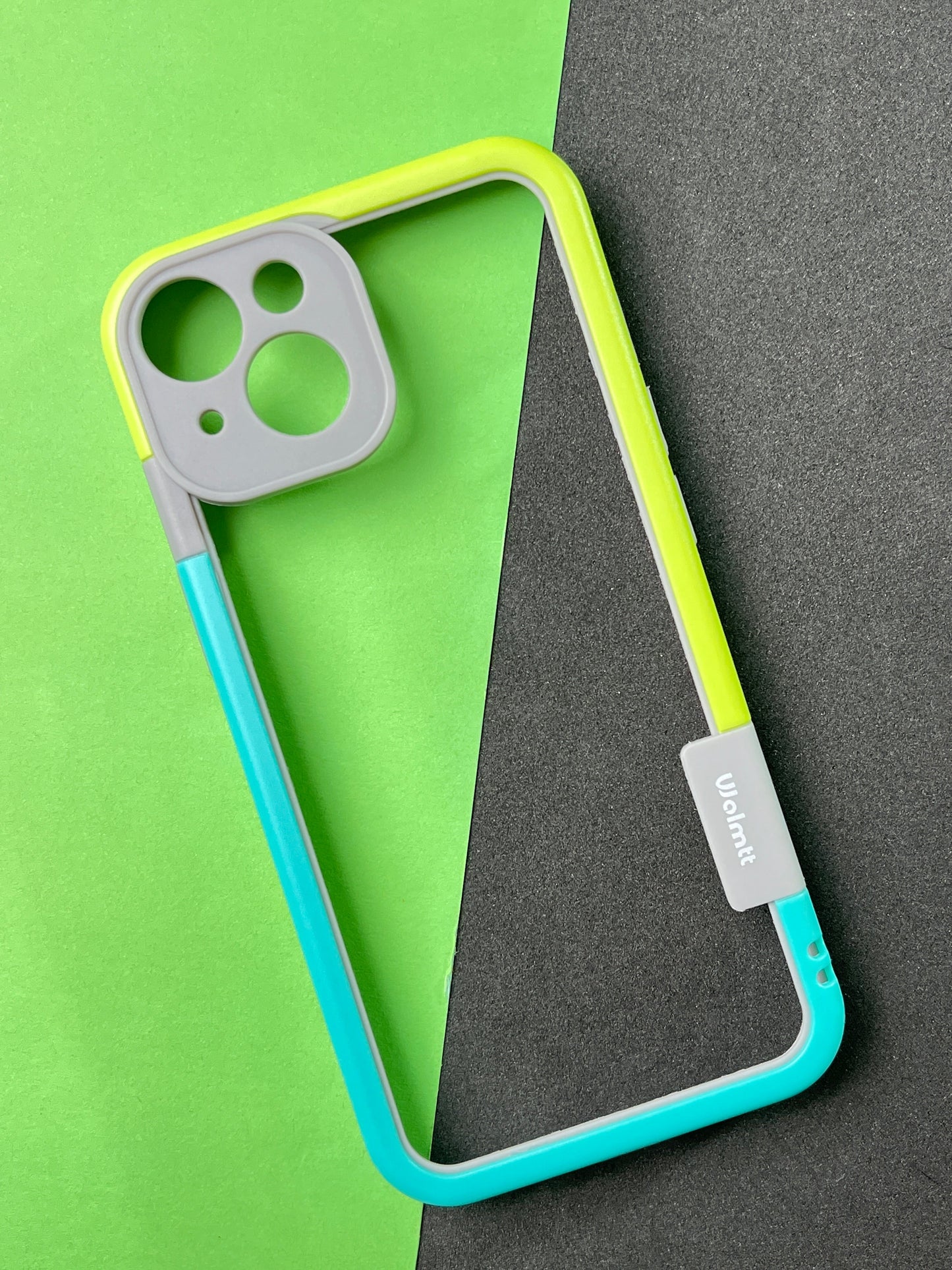 Walnut Blue Green Bumper ring for iPhone