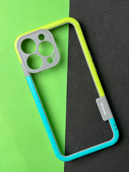 Walnut Blue Green Bumper ring for iPhone