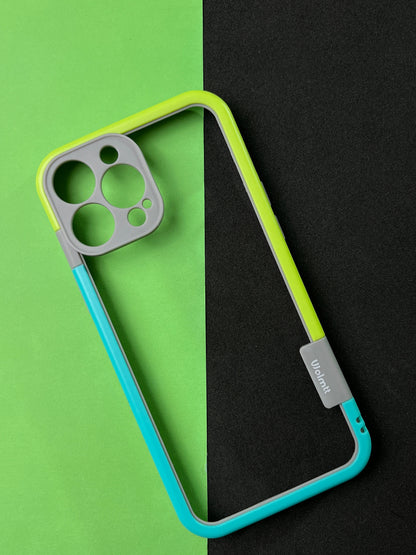 Walnut Blue Green Bumper ring for iPhone