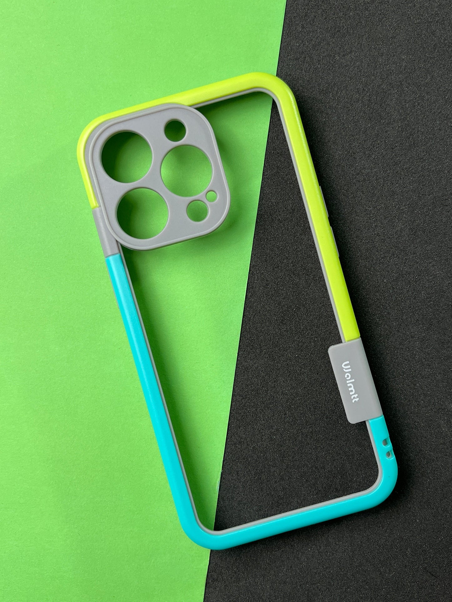 Walnut Blue Green Bumper ring for iPhone