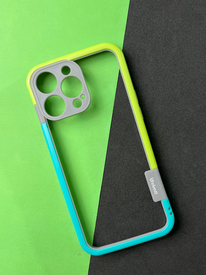 Walnut Blue Green Bumper ring for iPhone