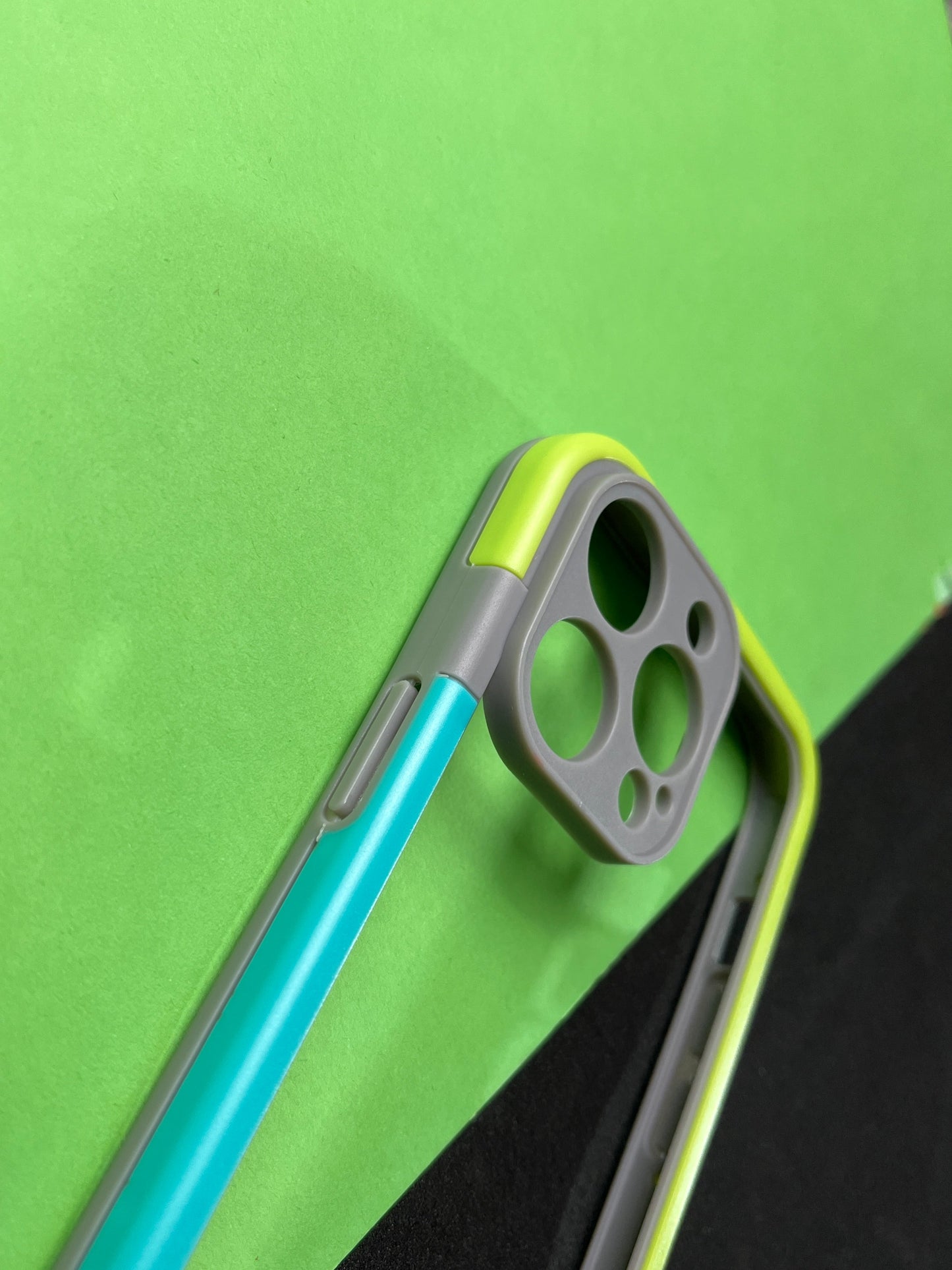 Walnut Blue Green Bumper ring for iPhone