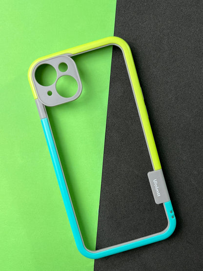 Walnut Blue Green Bumper ring for iPhone