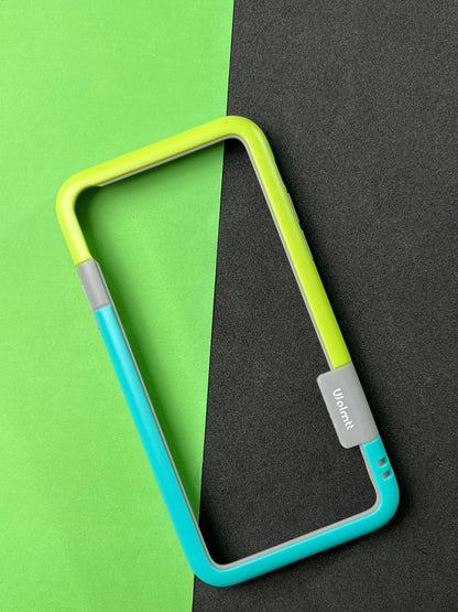 Walnut Blue Green Bumper ring for iPhone