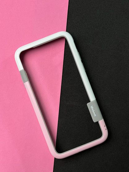 Walnut Pink White Bumper ring for iPhone