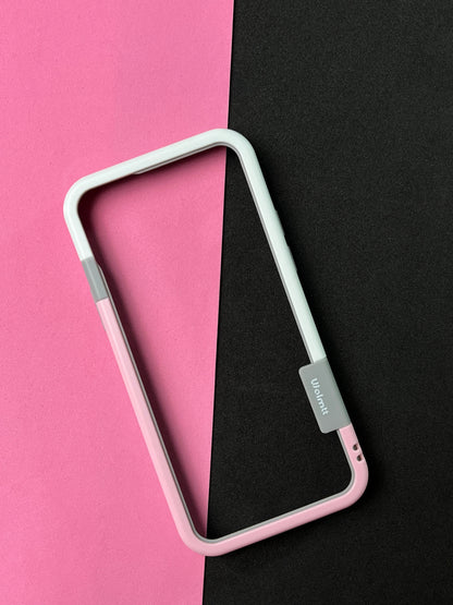 Walnut Pink White Bumper ring for iPhone