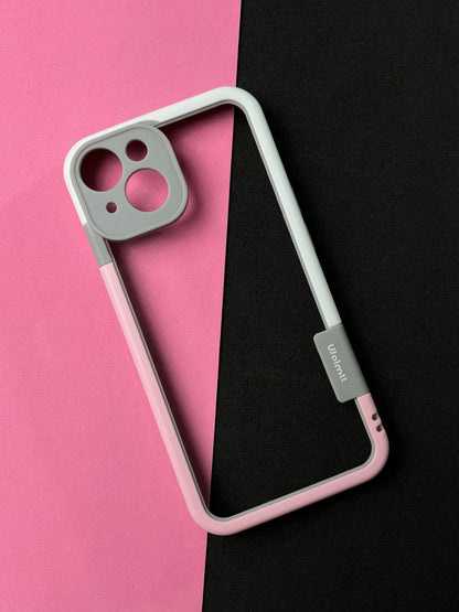 Walnut Pink White Bumper ring for iPhone