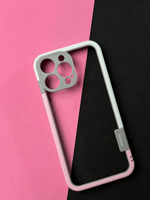 Walnut Pink White Bumper ring for iPhone