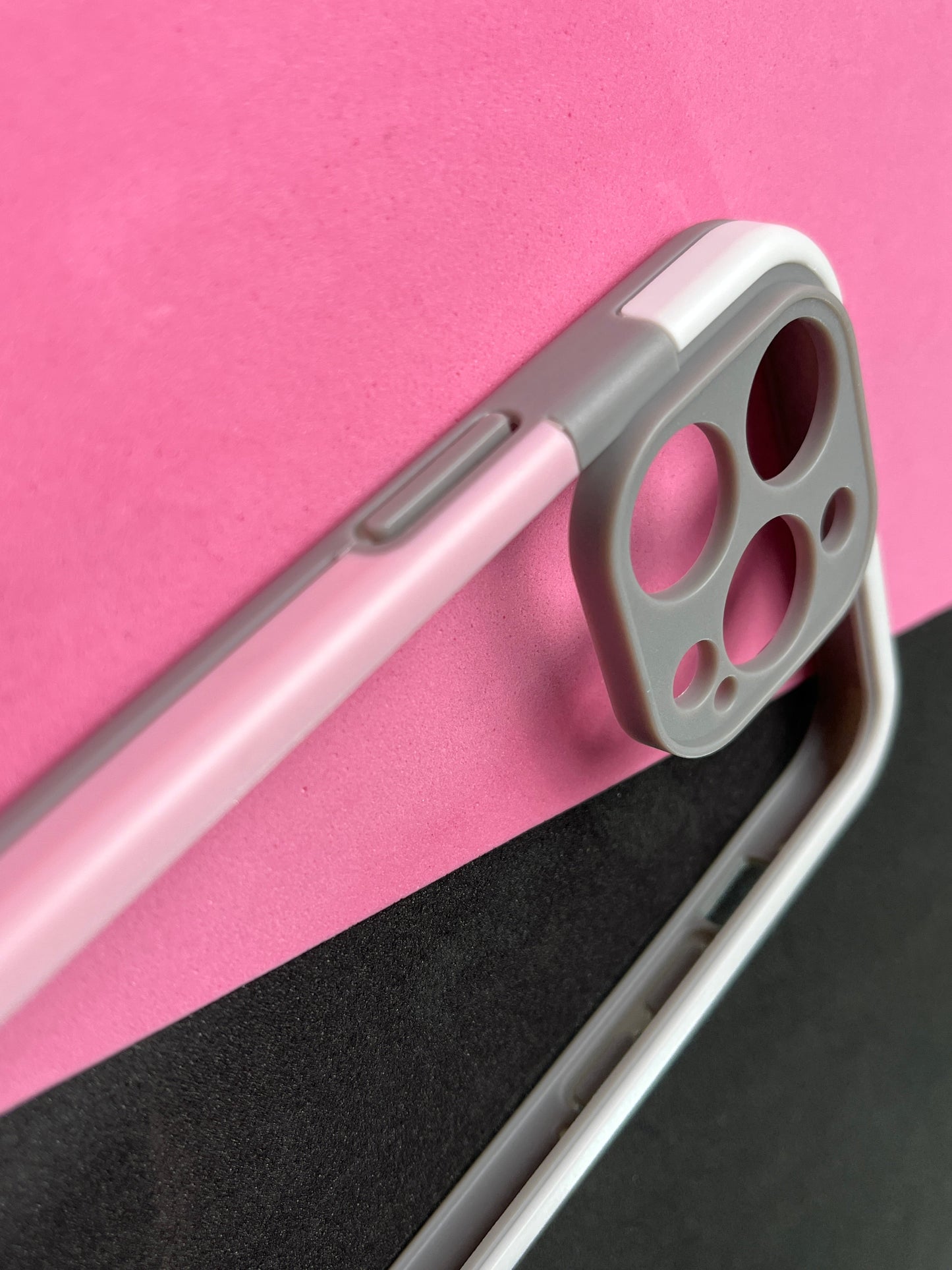 Walnut Pink White Bumper ring for iPhone