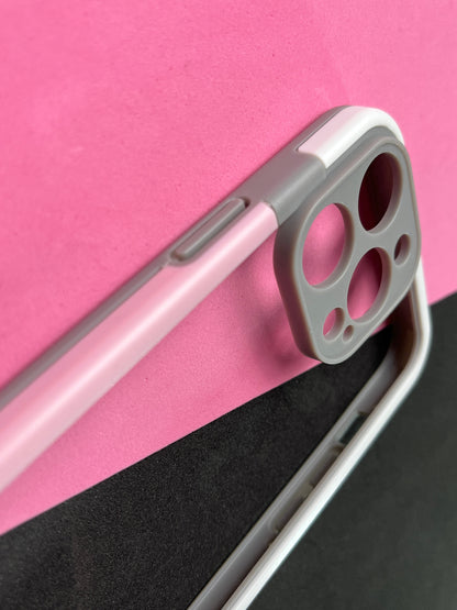 Walnut Pink White Bumper ring for iPhone