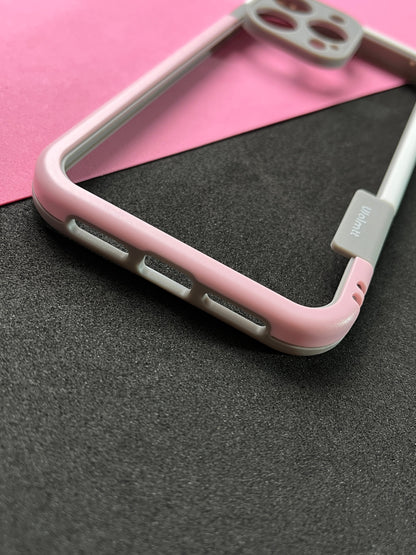 Walnut Pink White Bumper ring for iPhone