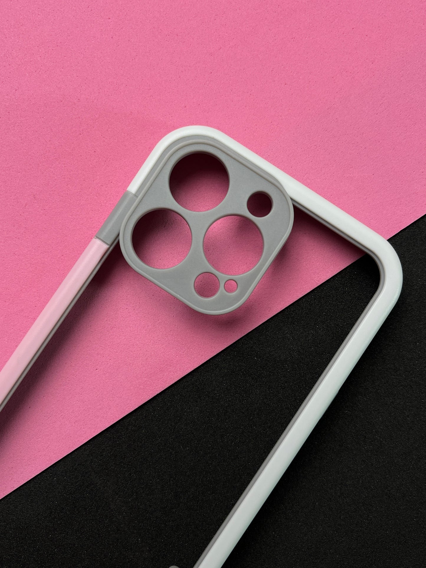 Walnut Pink White Bumper ring for iPhone